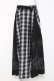 画像1: SEX POT ReVeNGe / チェック切替ロングスカート L ブラック/ホワイト Y-26-03-16-178-SP-PA-SZ-ZY (1)