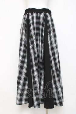 画像3: SEX POT ReVeNGe / チェック切替ロングスカート L ブラック/ホワイト Y-26-03-16-178-SP-PA-SZ-ZY