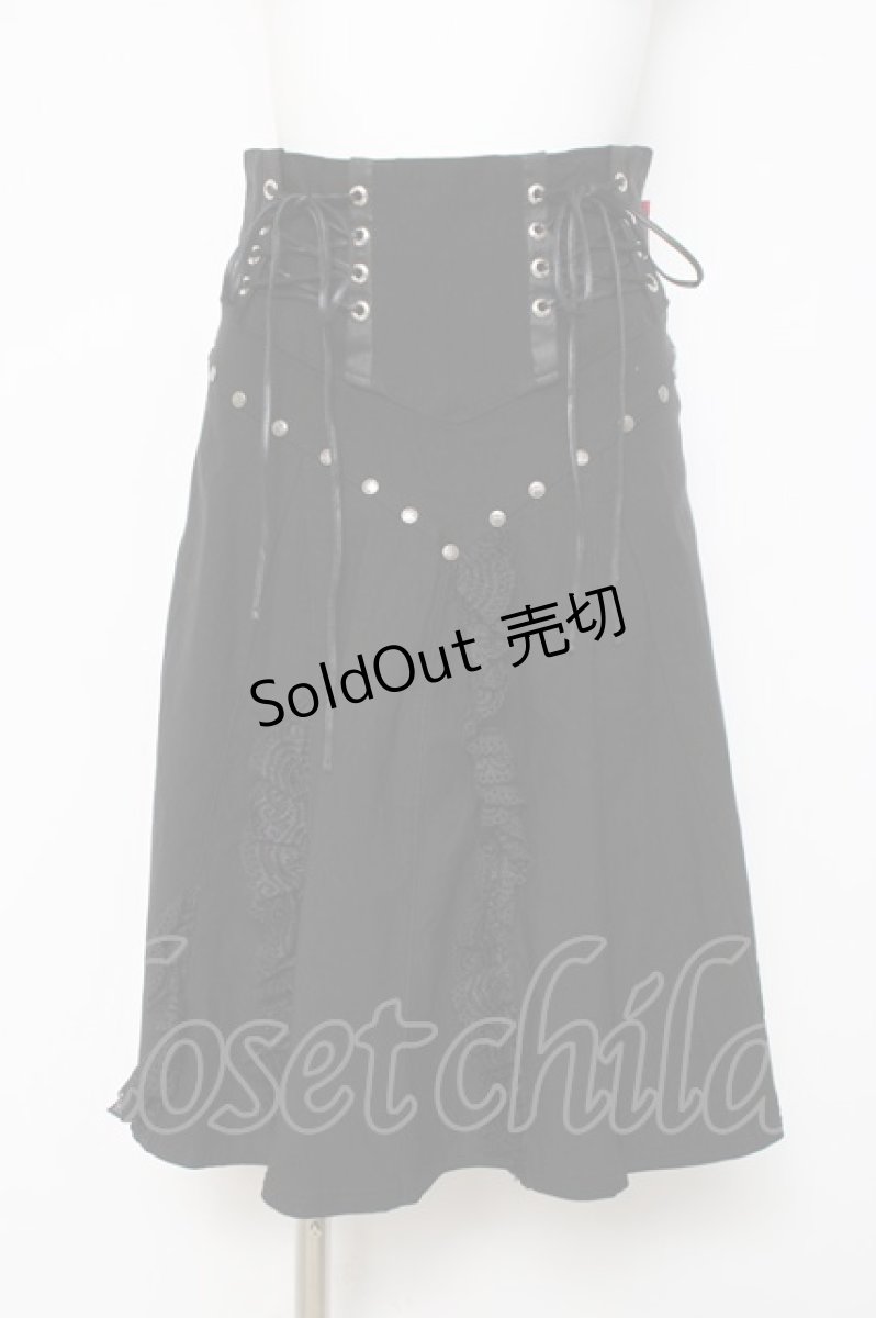 画像1: Ozz On / スピンドルスカート  黒 Y-26-03-16-179-OO-SK-SZ-ZY (1)