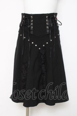 画像1: Ozz On / スピンドルスカート  黒 Y-26-03-16-179-OO-SK-SZ-ZY