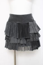 画像1: HYSTERIC GLAMOUR / 異素材フリルスカート F グレー Y-26-03-16-180-PU-SK-SZ-ZY (1)