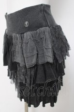 画像2: HYSTERIC GLAMOUR / 異素材フリルスカート F グレー Y-26-03-16-180-PU-SK-SZ-ZY (2)