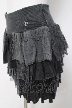 画像2: HYSTERIC GLAMOUR / 異素材フリルスカート F グレー Y-26-03-16-180-PU-SK-SZ-ZY