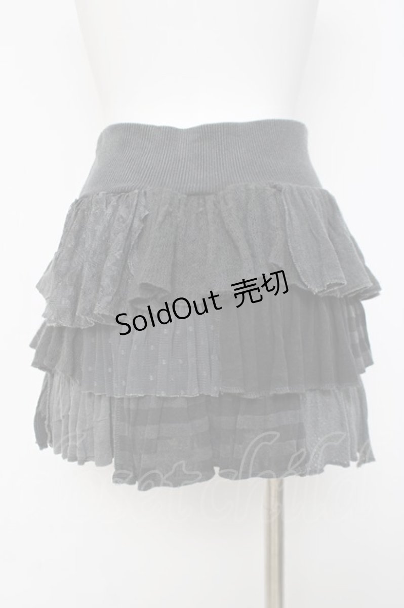 画像3: HYSTERIC GLAMOUR / 異素材フリルスカート F グレー Y-26-03-16-180-PU-SK-SZ-ZY (3)