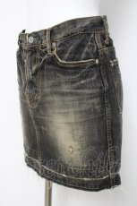 画像2: HYSTERIC GLAMOUR / ダメージ加工入りデニムスカート S 黒 Y-26-03-16-181-PU-SK-SZ-ZY (2)