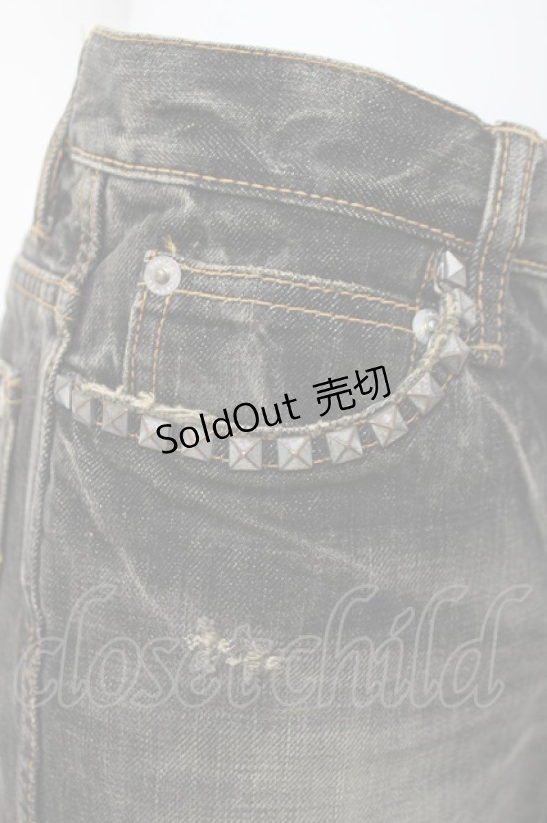 画像5: HYSTERIC GLAMOUR / ダメージ加工入りデニムスカート S 黒 Y-26-03-16-181-PU-SK-SZ-ZY (5)