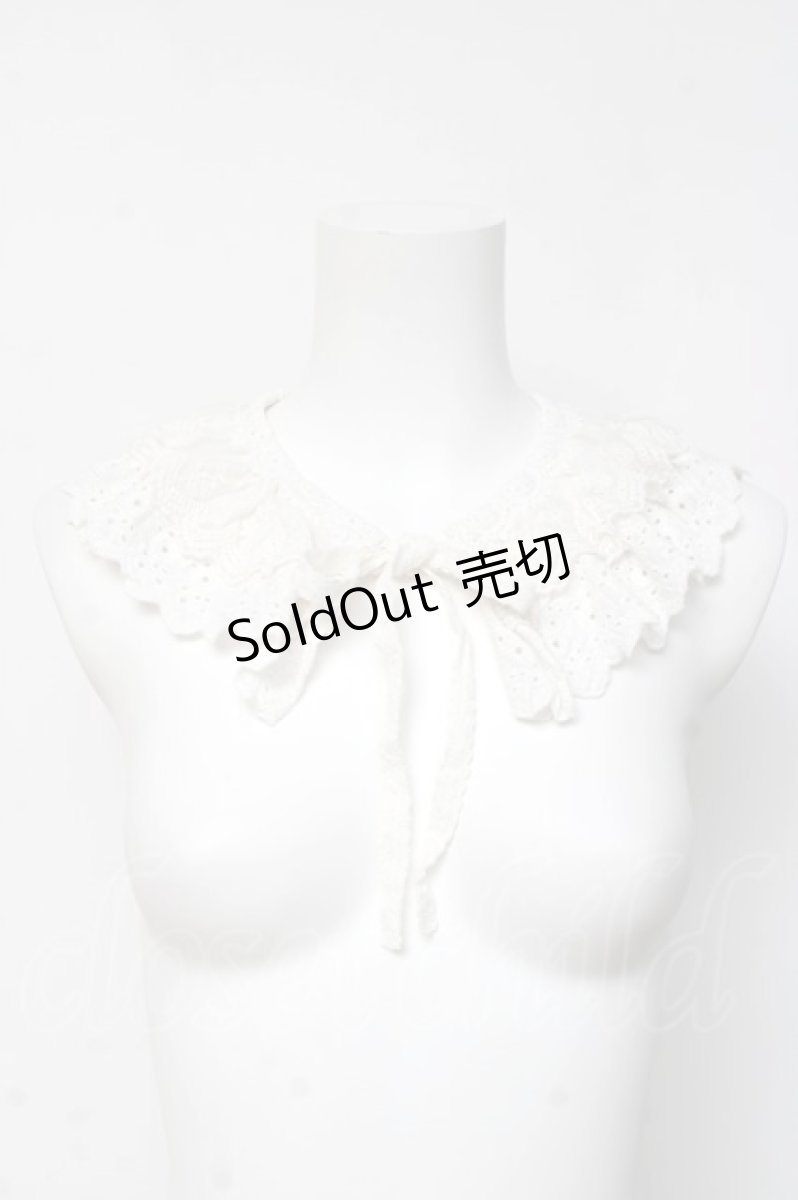 画像1: axes femme / 綿レース使い付け襟  生成り Y-26-03-16-026-AX-ZA-SZ-ZY (1)