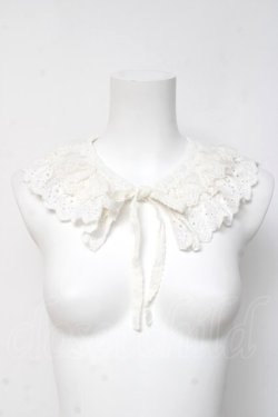 画像1: axes femme / 綿レース使い付け襟  生成り Y-26-03-16-026-AX-ZA-SZ-ZY