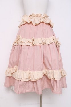 画像3: pain / フリルロングスカート F ピンク Y-26-03-16-183-LO-SK-SZ-ZY