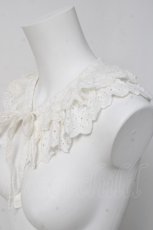 画像2: axes femme / 綿レース使い付け襟  生成り Y-26-03-16-026-AX-ZA-SZ-ZY (2)