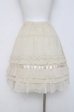 画像2: Emily Temple cute / ラメストライプフリルスカート  アイボリー Y-26-03-16-184-ET-SK-SZ-ZY (2)