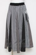 axes femme / 切替ロングフレアスカート F 黒 Y-26-03-16-185-AX-SK-SZ-ZY