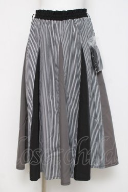 画像1: axes femme / 切替ロングフレアスカート F 黒 Y-26-03-16-185-AX-SK-SZ-ZY