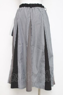 画像2: axes femme / 切替ロングフレアスカート F 黒 Y-26-03-16-185-AX-SK-SZ-ZY