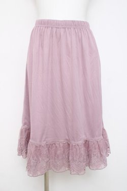 画像1: axes femme / レース重ねペチスカート M ピンク Y-26-03-16-187-AX-SK-SZ-ZY