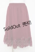 axes femme / レース重ねペチスカート M ワイン Y-26-03-16-189-AX-SK-SZ-ZY