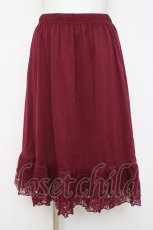 画像1: axes femme / レース重ねペチスカート M ワイン Y-26-03-16-189-AX-SK-SZ-ZY (1)