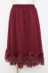 画像1: axes femme / レース重ねペチスカート M ワイン Y-26-03-16-189-AX-SK-SZ-ZY (1)