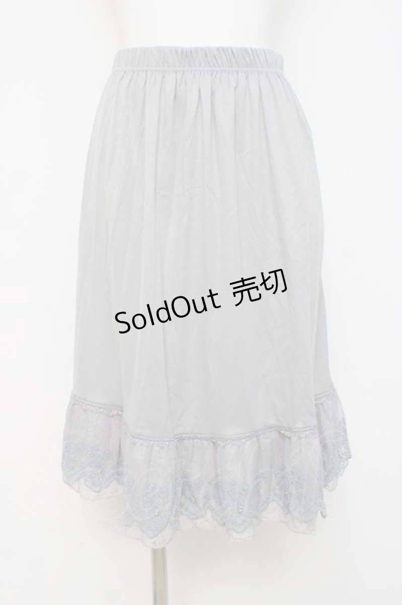 画像1: axes femme / レース重ねペチスカート M グレー Y-26-03-16-190-AX-SK-SZ-ZY (1)