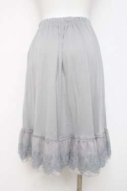 画像2: axes femme / レース重ねペチスカート M グレー Y-26-03-16-190-AX-SK-SZ-ZY