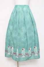 画像1: axes femme / クリームソーダ柄スカート F グリーン Y-26-03-16-193-AX-SK-SZ-ZY (1)