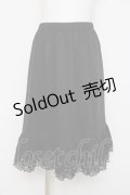 axes femme / レース重ねペチスカート M 黒 Y-26-03-16-199-AX-SK-SZ-ZY