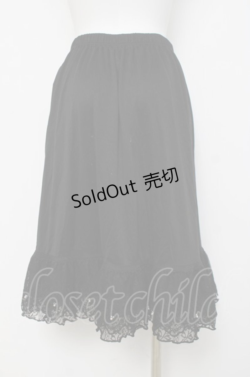 画像2: axes femme / レース重ねペチスカート M 黒 Y-26-03-16-199-AX-SK-SZ-ZY (2)