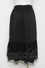画像2: axes femme / 繊細レースミディ丈ペチスカート M 黒 Y-26-03-16-200-AX-SK-SZ-ZY (2)