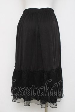 画像2: axes femme / 繊細レースミディ丈ペチスカート M 黒 Y-26-03-16-200-AX-SK-SZ-ZY
