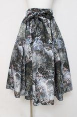 画像1: axes femme NOSTALGIE / 天使柄ジャガードロングスカート F グレー系 Y-26-03-16-201-AX-SK-SZ-ZS (1)