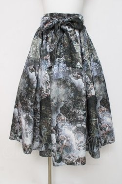 画像1: axes femme NOSTALGIE / 天使柄ジャガードロングスカート F グレー系 Y-26-03-16-201-AX-SK-SZ-ZY