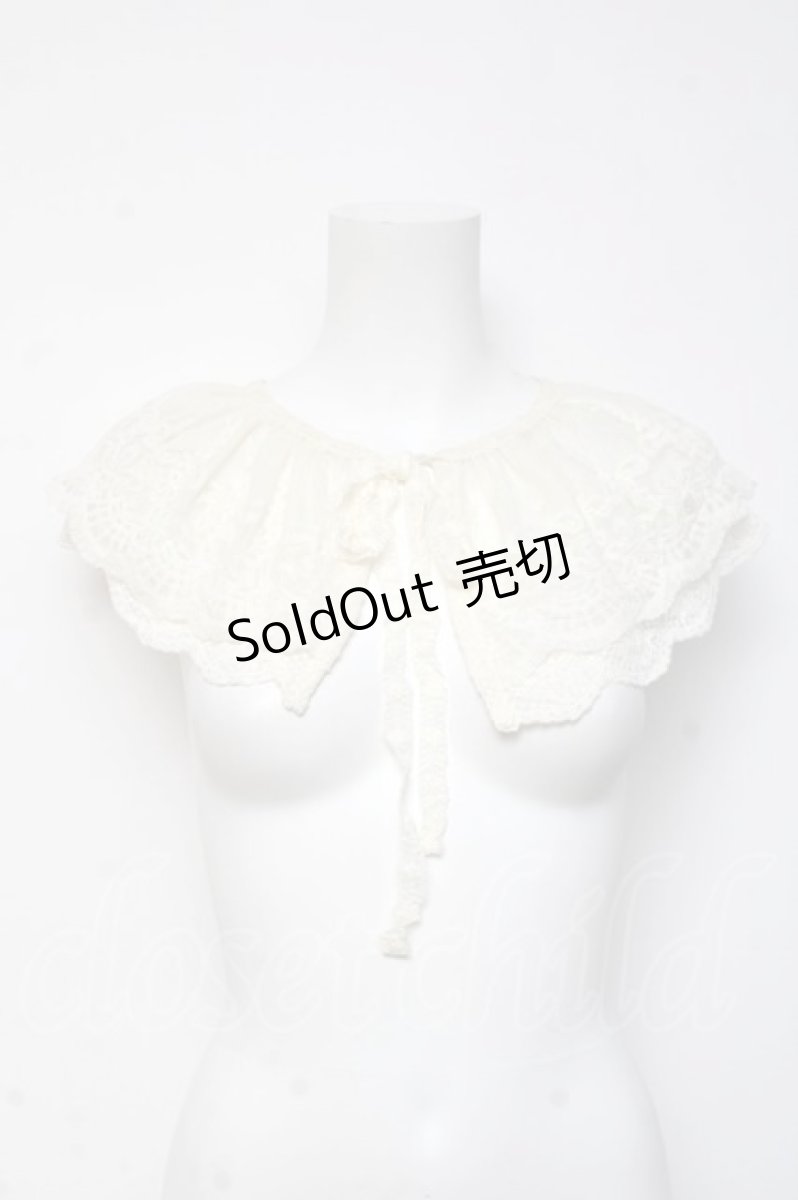 画像1: m petit by misako / AMレース付け襟  白 Y-26-03-16-028-LO-ZA-SZ-ZY (1)