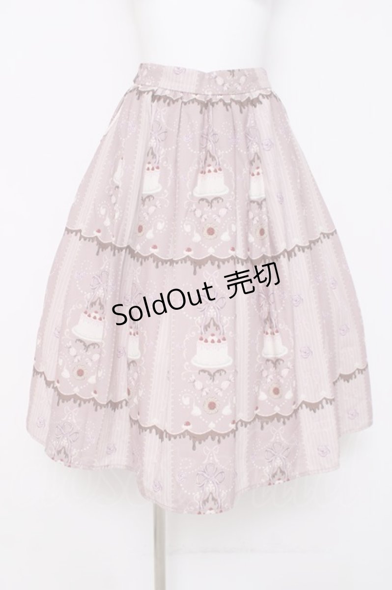 画像1: axes femme kawaii / お菓子柄スカート M ピンク Y-26-03-16-202-AX-SK-SZ-ZY (1)