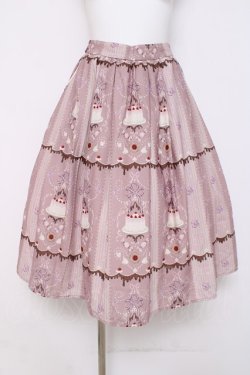 画像1: axes femme kawaii / お菓子柄スカート M ピンク Y-26-03-16-202-AX-SK-SZ-ZY