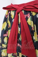 画像3: axes femme kawaii / ストライプレモン柄スカート M 紺 Y-26-03-16-203-AX-SK-SZ-ZY (3)