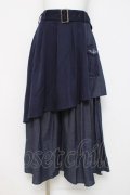 axes femme / アシメティアードロングスカート F 紺 Y-26-03-16-204-AX-SK-SZ-ZY