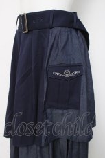 画像2: axes femme / アシメティアードロングスカート F 紺 Y-26-03-16-204-AX-SK-SZ-ZY (2)