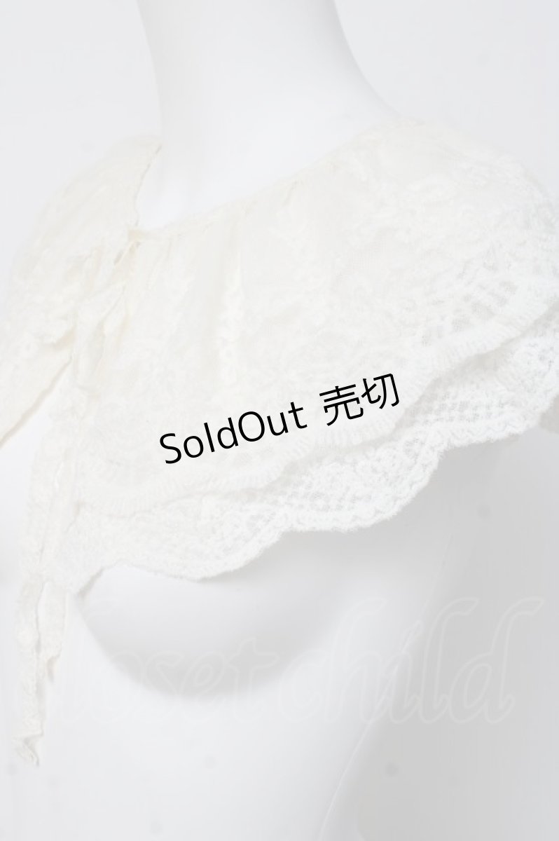 画像2: m petit by misako / AMレース付け襟  白 Y-26-03-16-028-LO-ZA-SZ-ZY (2)