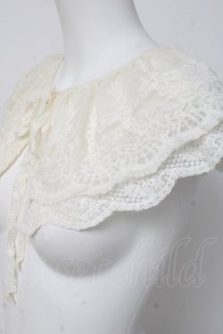 画像2: m petit by misako / AMレース付け襟  白 Y-26-03-16-028-LO-ZA-SZ-ZY