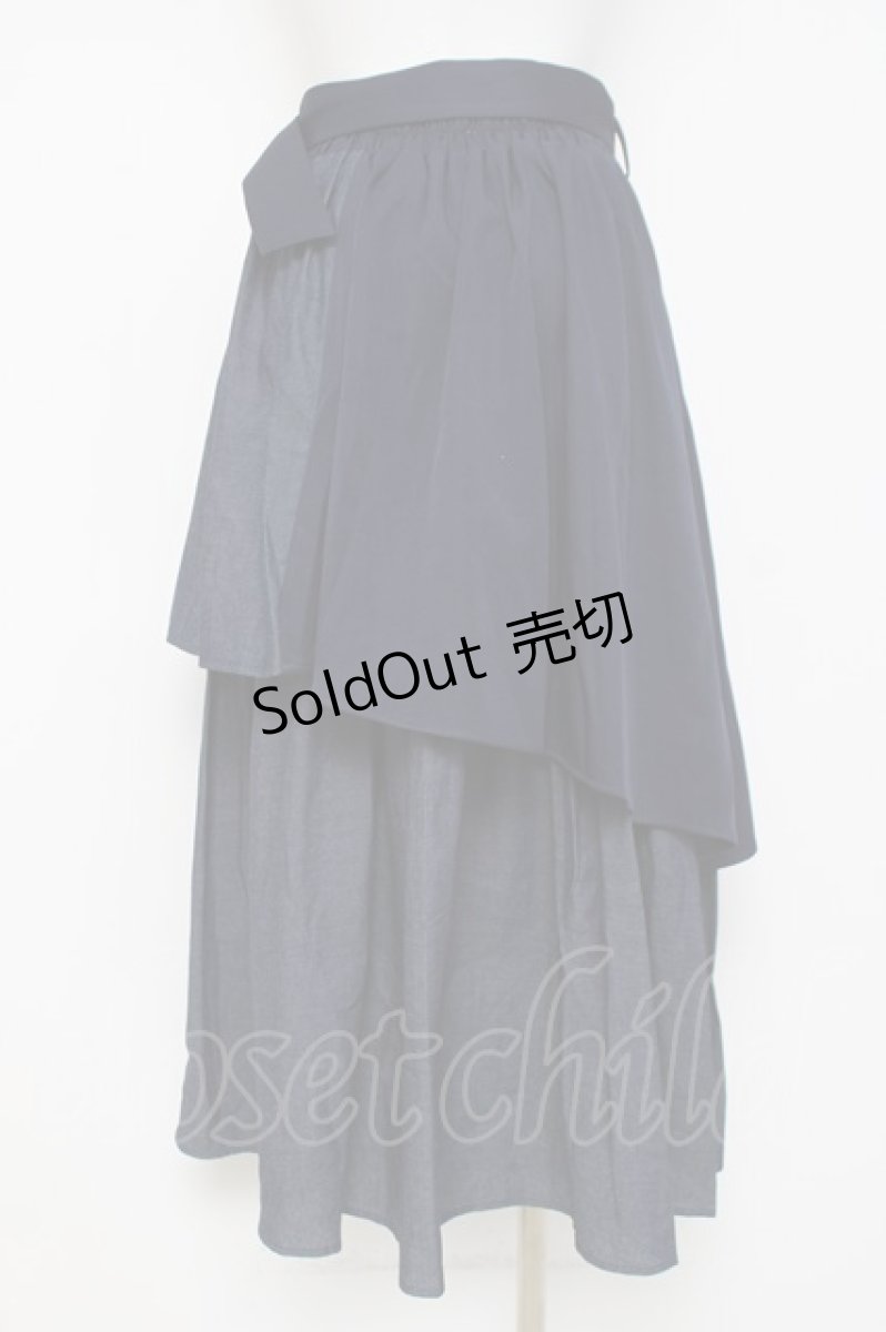 画像3: axes femme / アシメティアードロングスカート F 紺 Y-26-03-16-204-AX-SK-SZ-ZY (3)