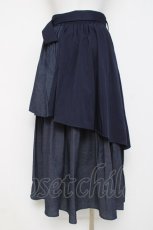 画像3: axes femme / アシメティアードロングスカート F 紺 Y-26-03-16-204-AX-SK-SZ-ZY (3)