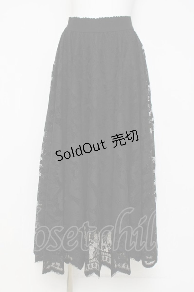 画像1: axes femme / レースサーキュラースカート M 黒 Y-26-03-16-205-AX-SK-SZ-ZY (1)