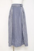 axes femme / ジャカード切替スカート F ブルー Y-26-03-16-209-AX-SK-SZ-ZY