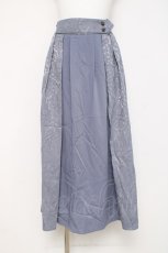 画像1: axes femme / ジャカード切替スカート F ブルー Y-26-03-16-209-AX-SK-SZ-ZI (1)