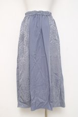 画像2: axes femme / ジャカード切替スカート F ブルー Y-26-03-16-209-AX-SK-SZ-ZI (2)