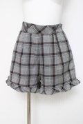 evelyn / チェックショートパンツ  グレー Y-26-03-16-210-LO-PA-SZ-ZY
