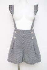 画像1: evelyn / ボックスサスペンダーキュロット F 黒 Y-26-03-16-211-LO-PA-SZ-ZY (1)