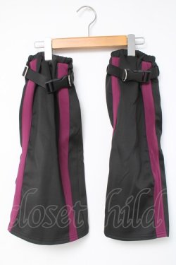 画像1: DearMyLove / ジャージ風レッグカバー  黒 Y-26-03-16-029-EL-ZA-SZ-ZY