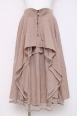 画像1: axes femme / フロントジップイレヘムスカート F ベージュ Y-26-03-16-214-AX-TO-SZ-ZS (1)