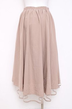 画像2: axes femme / フロントジップイレヘムスカート F ベージュ Y-26-03-16-214-AX-TO-SZ-ZY